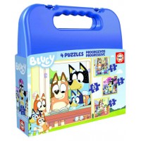 MALETA PUZZLES PROGRESIVOS BLUEY 12-16-20-25 EDUCA 19830 (Espera 4 dias)